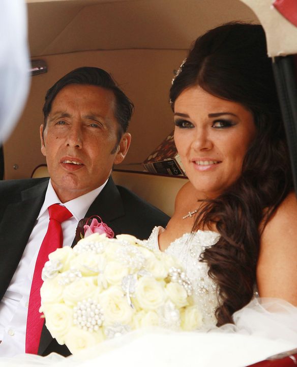Christy Dignam pictured with his daughter Kiera Dignam at her wedding at Our Lady Help of Christians church in Dublin in 2013. Photo: Collins